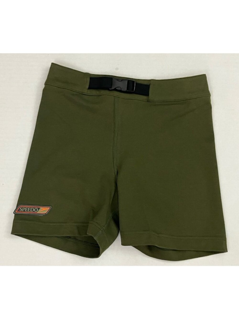 Vintage Speedo Adult S Bike Dance Aerobic Cotton Spandex Belted Green